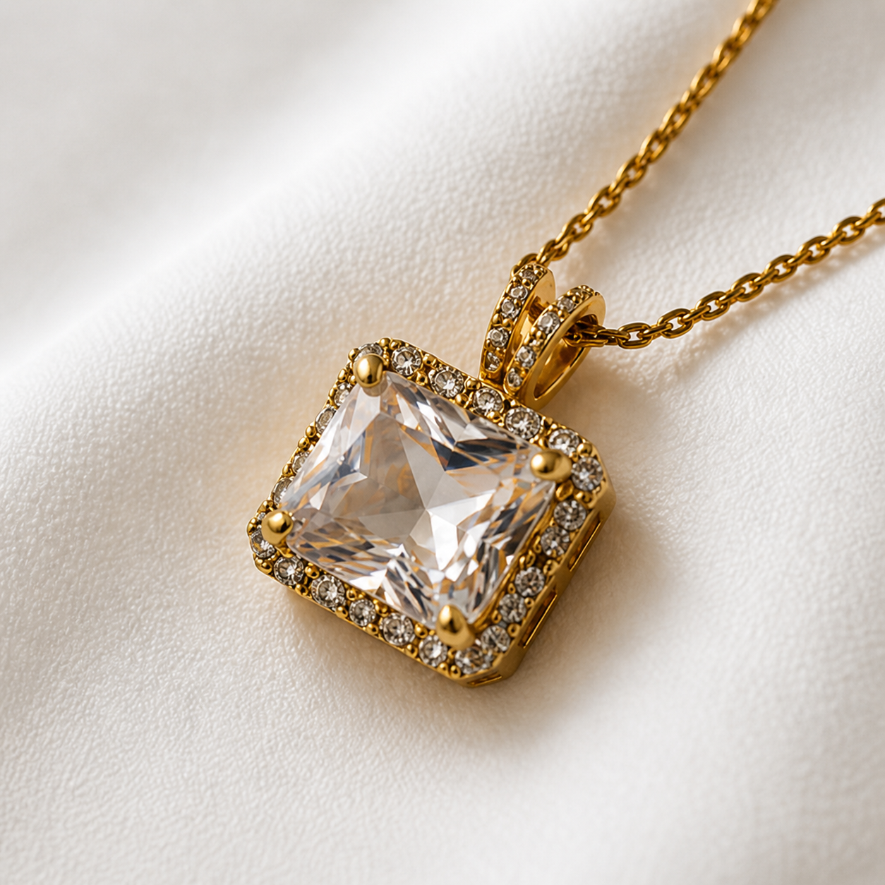 Royal Radiance Square Necklace