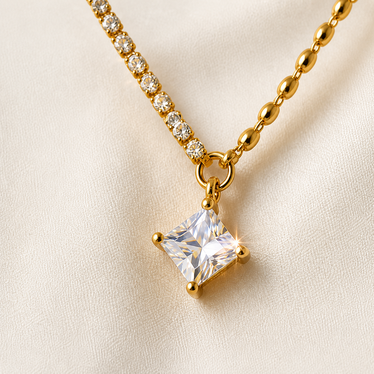 MINIMAL CRYSTAL NECKLASE