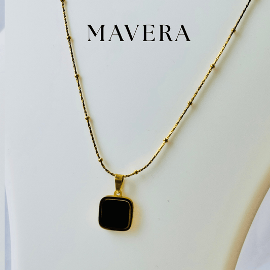 SUNSTONE BLACK NECKLACE