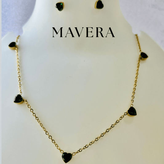 OLIVE ARMOUR NECKLACE WITH EARRING