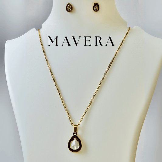 CRYSTAL NECKLACE WITH EARRING