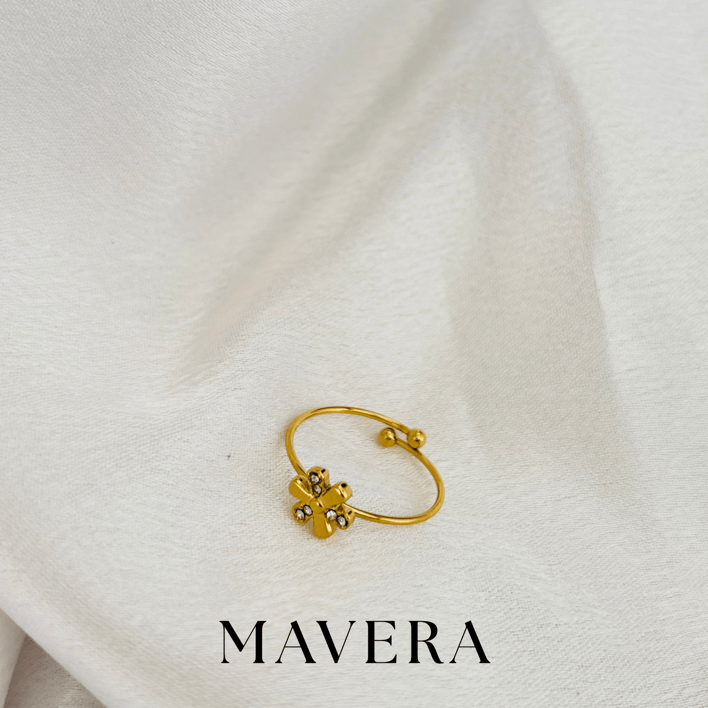 FLOWER ADJUSTABLE RING