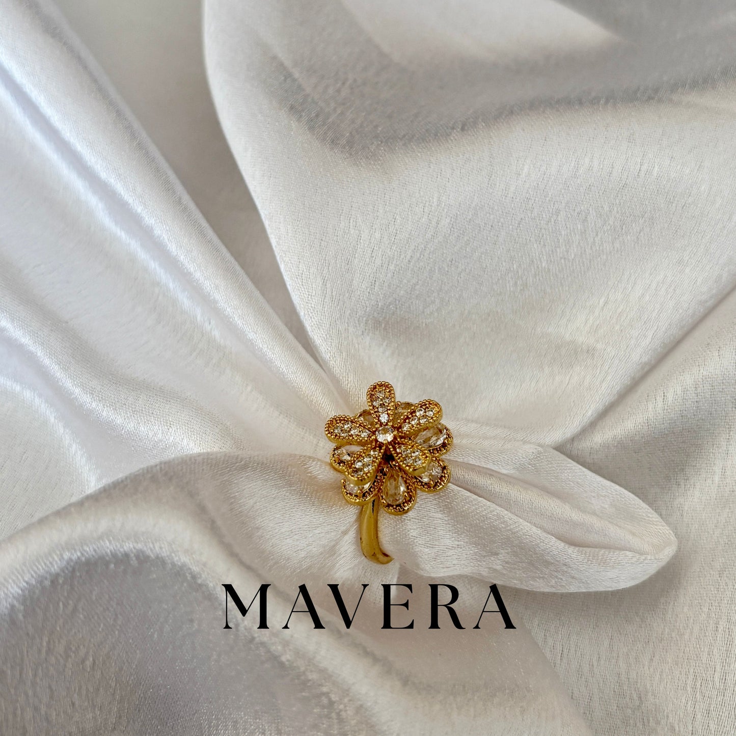 FLOWER SHAPE ADJUSTABLE RING