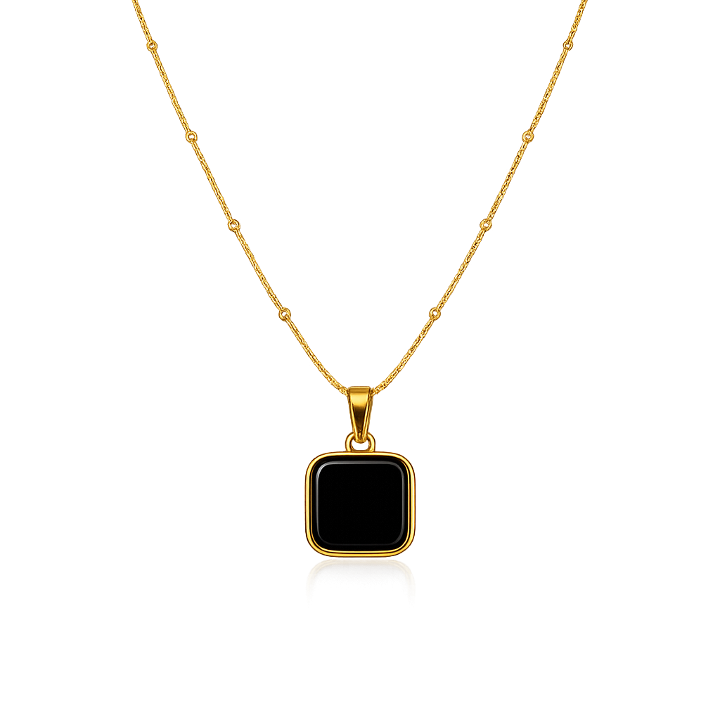 SUNSTONE BLACK NECKLACE