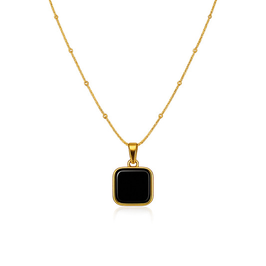 SUNSTONE BLACK NECKLACE