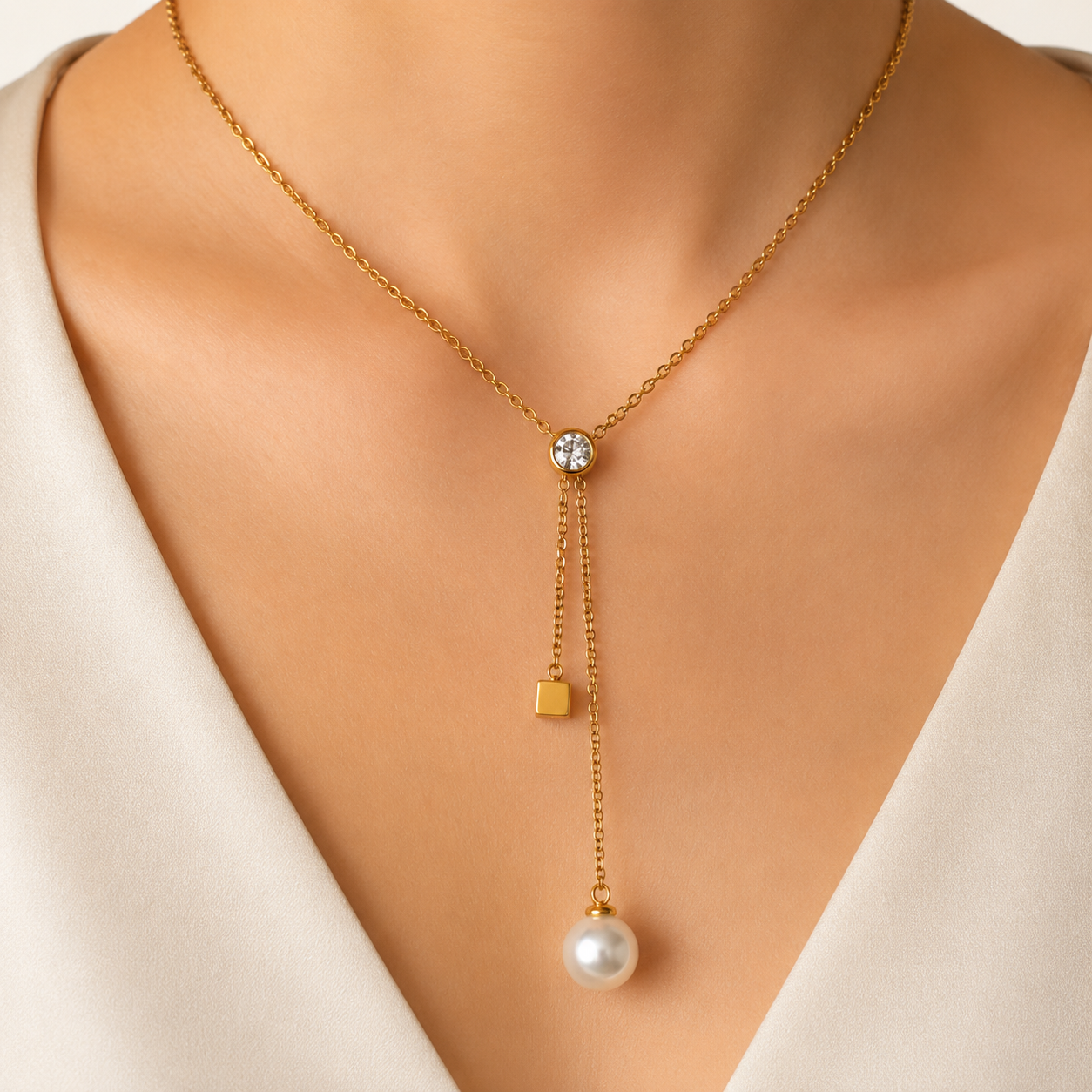 LUNA PEARL Y- CHAIN