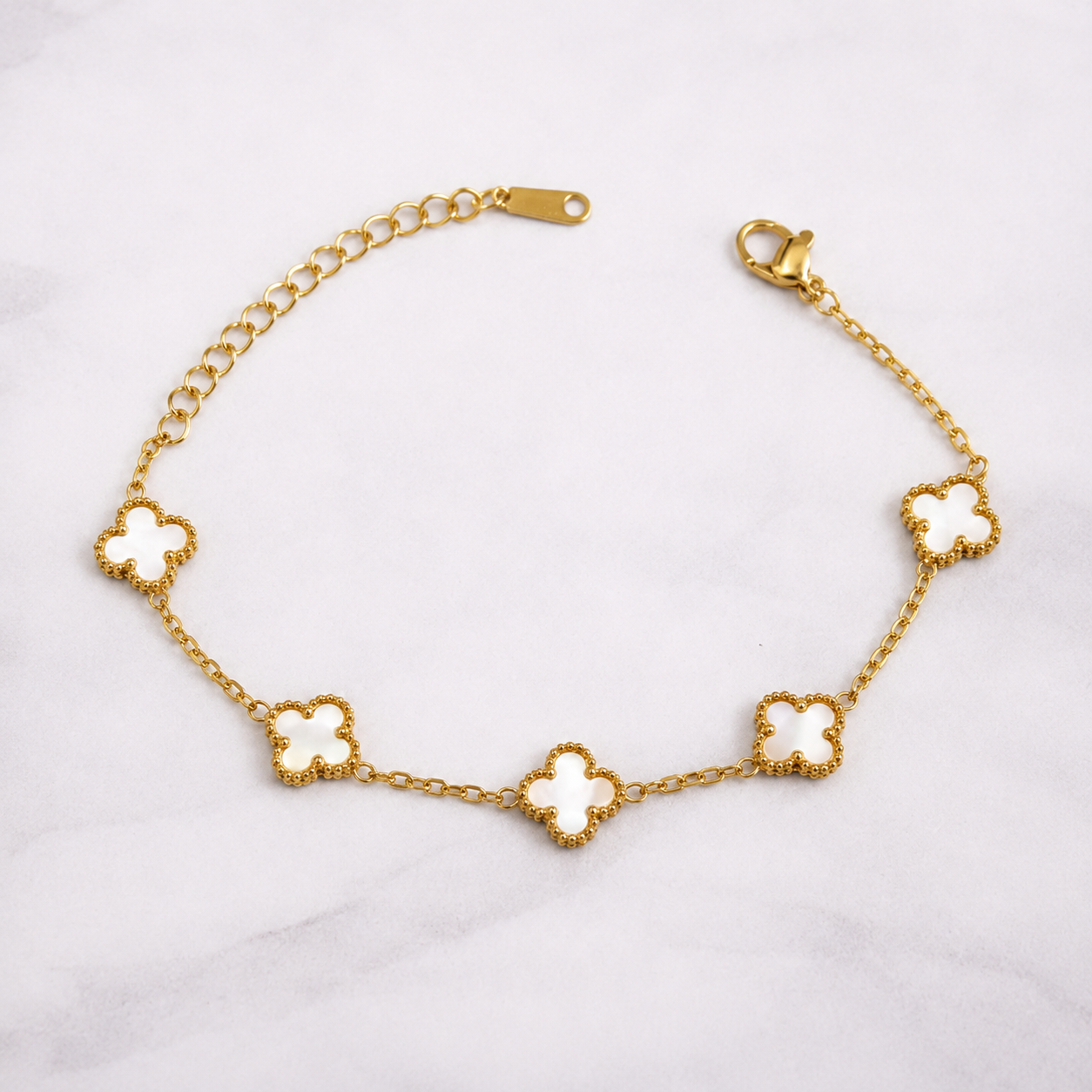 WHITE CLOVER BRACELET