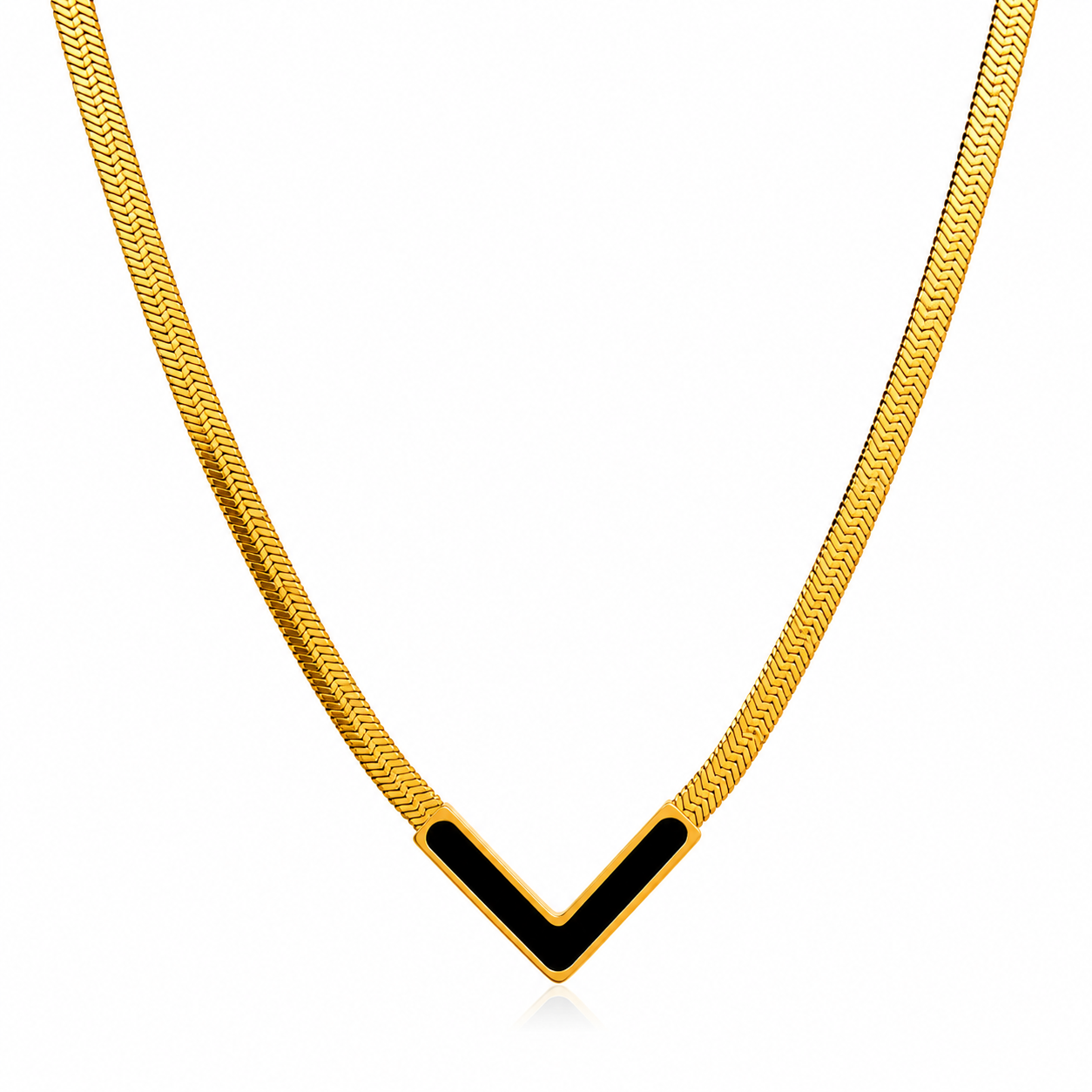 BLACK V NECKLACE