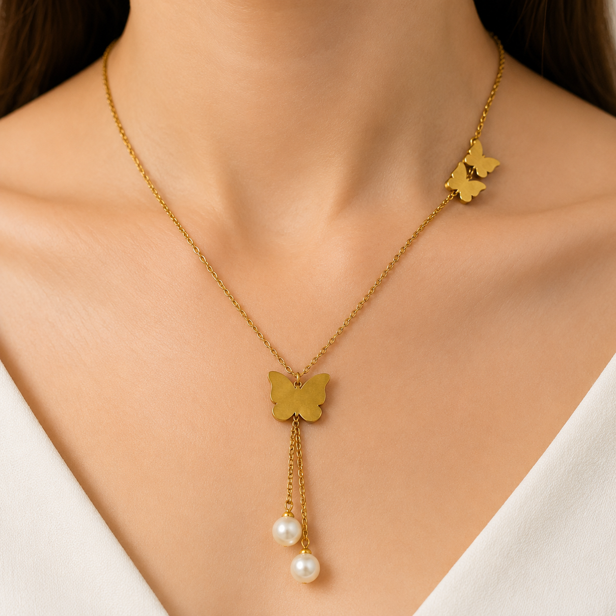 TRIO BUTTERFLY NECKLACE