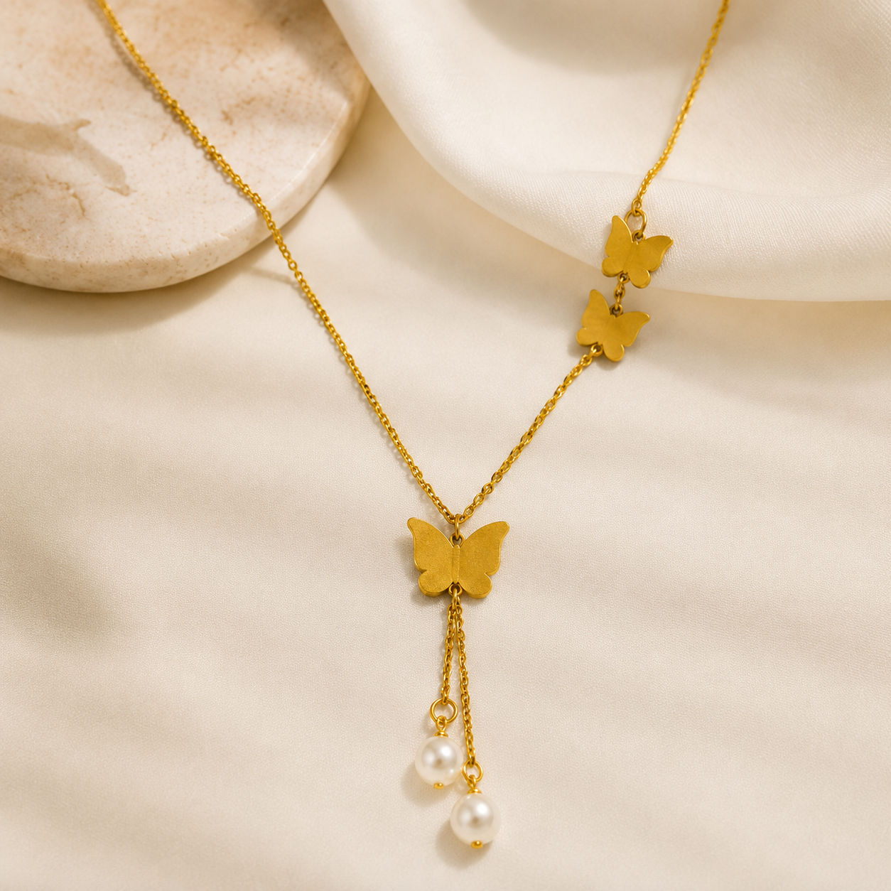 TRIO BUTTERFLY NECKLACE