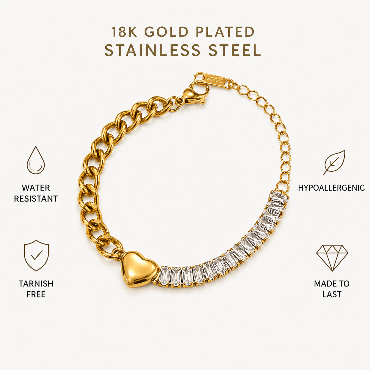 HEART CHAIN BRACELET
