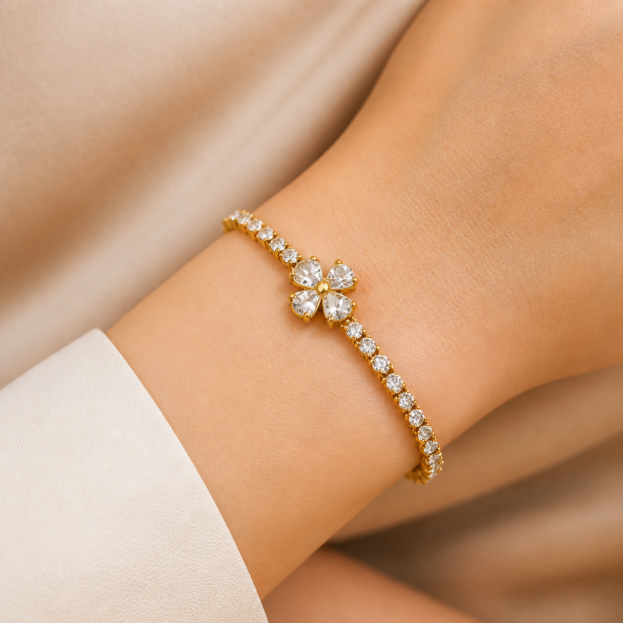 Sparkle Flower Bracelet