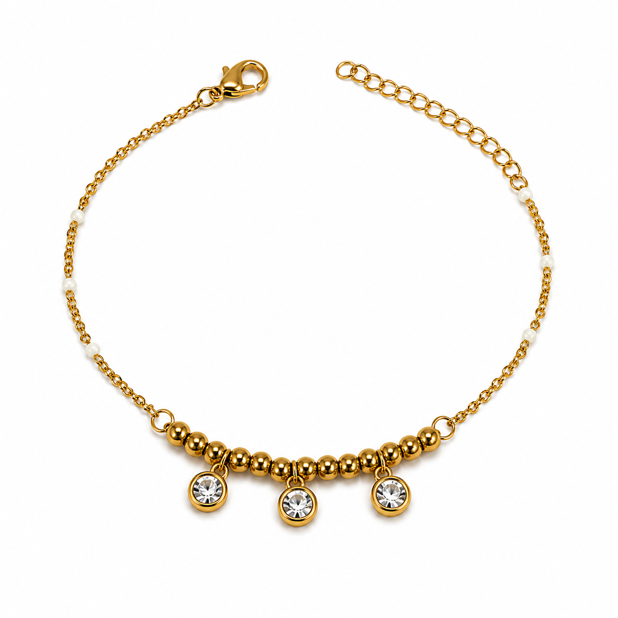 BEAD DROP CHAIN BRACELET