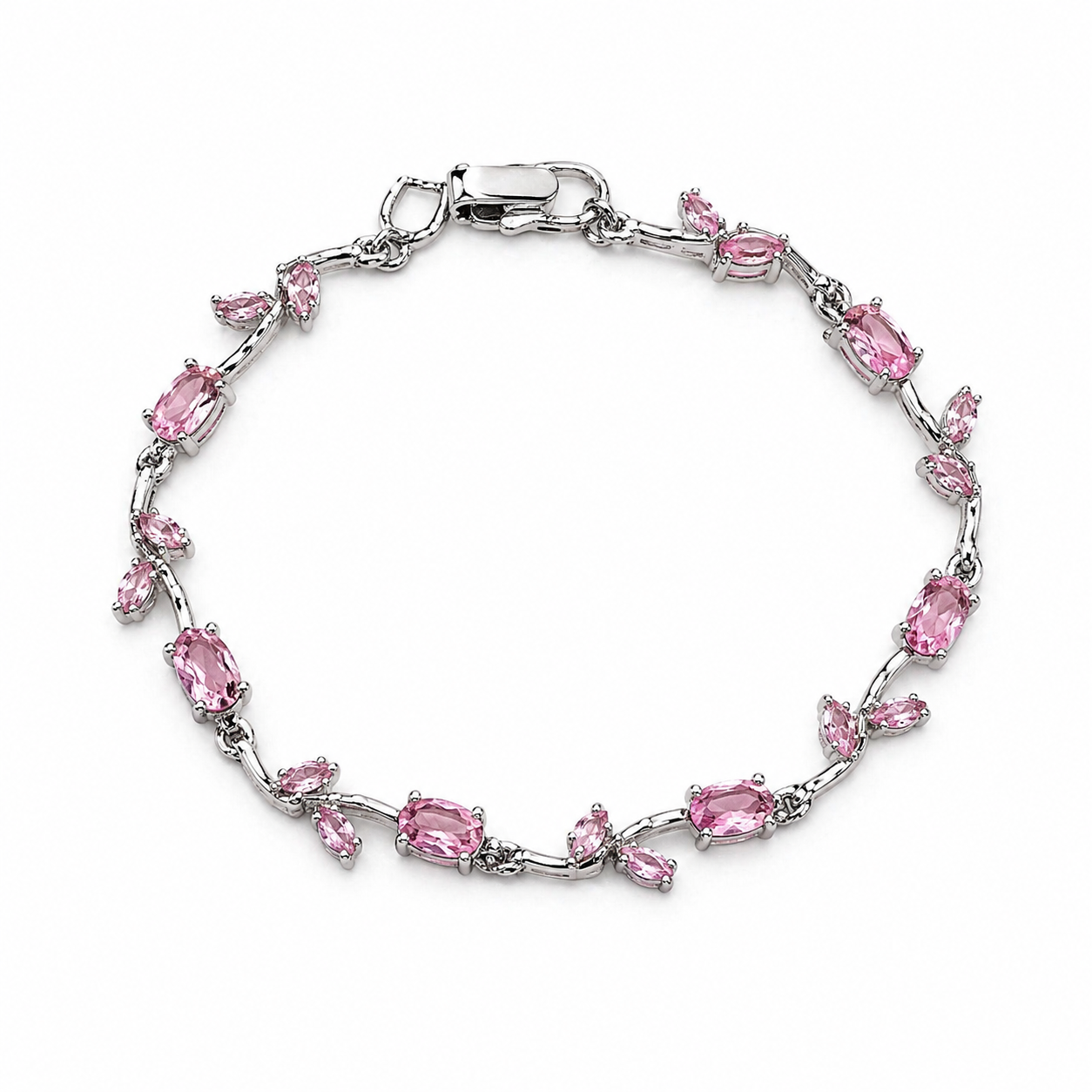 PINK TULIP CHAIN BRACELET