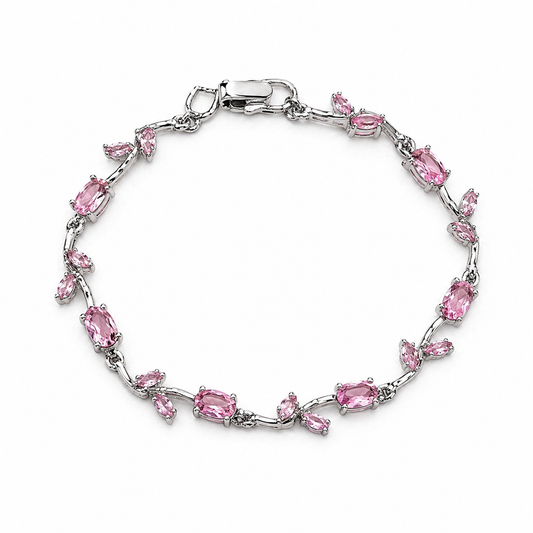 PINK TULIP CHAIN BRACELET