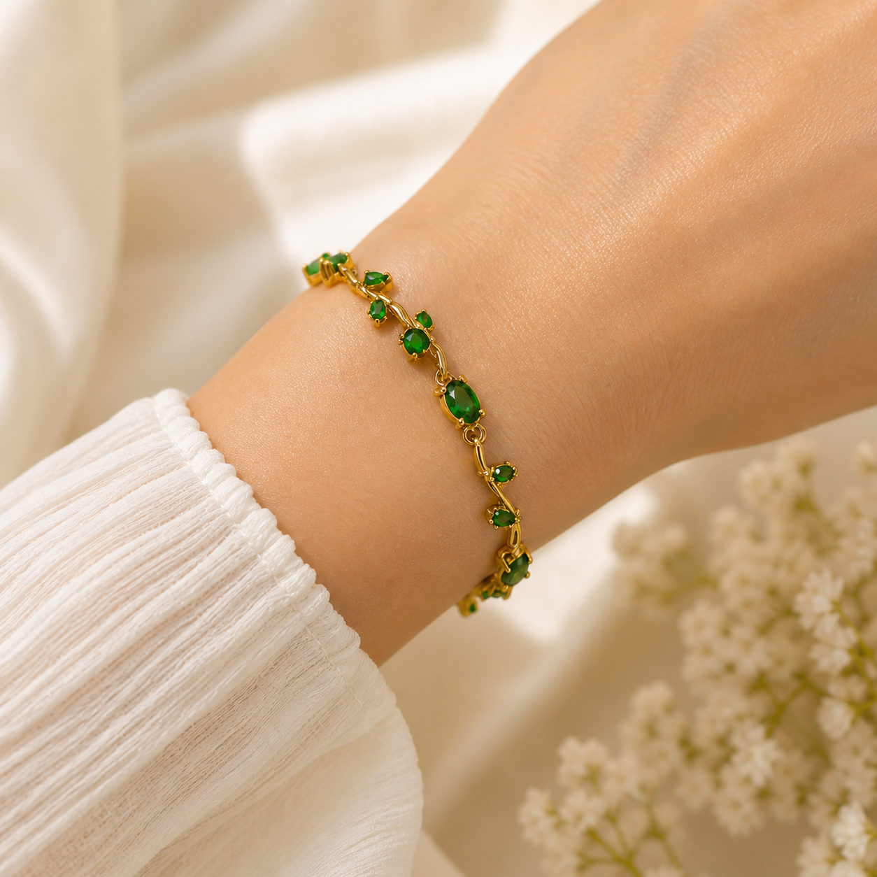Green Tulip Bracelet