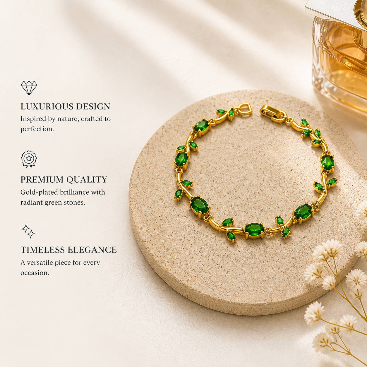 Green Tulip Bracelet