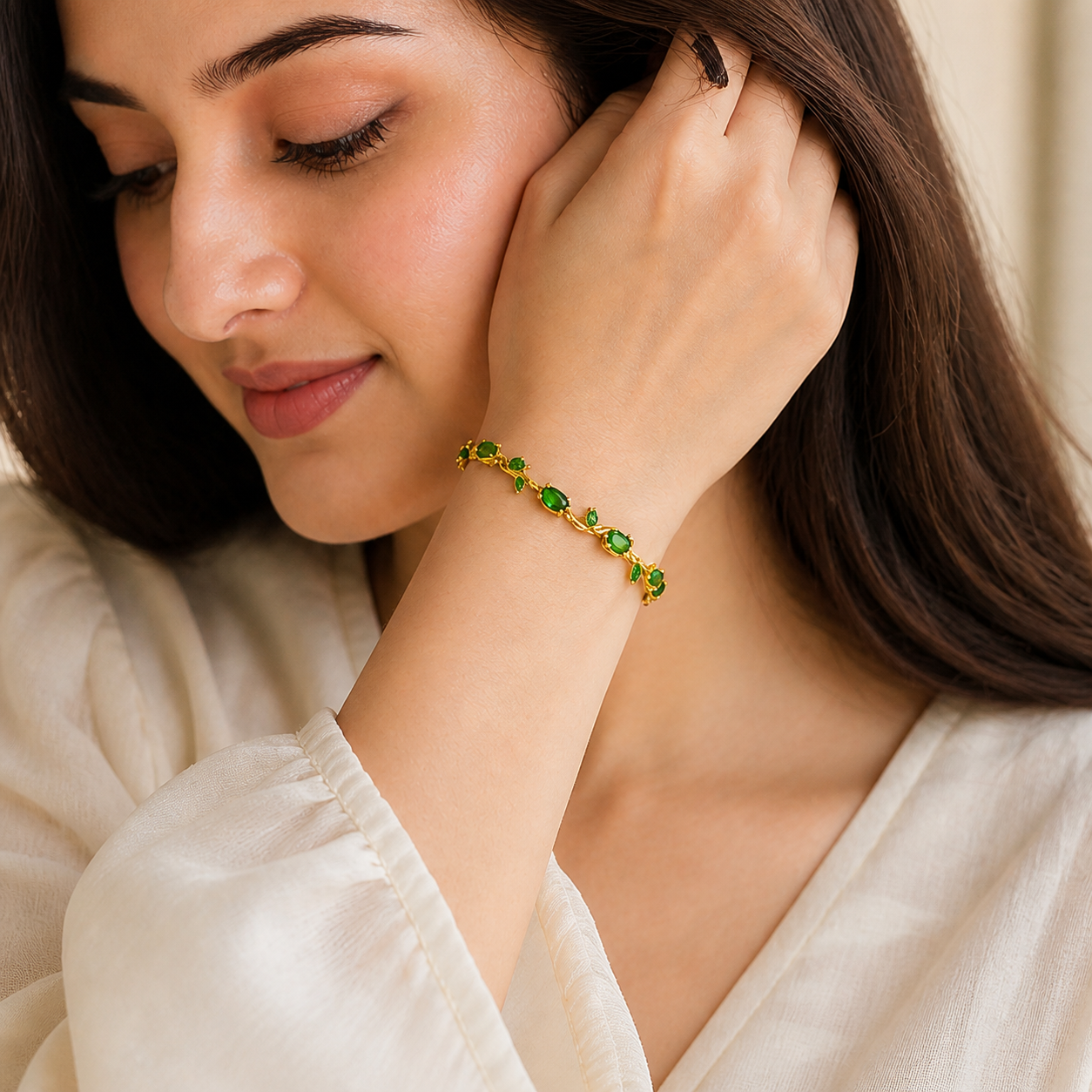 Green Tulip Bracelet