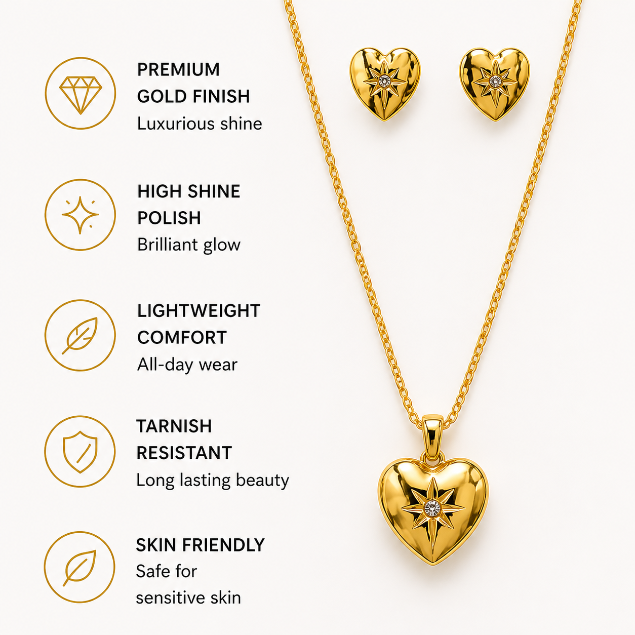 HEART SET NECKLACE