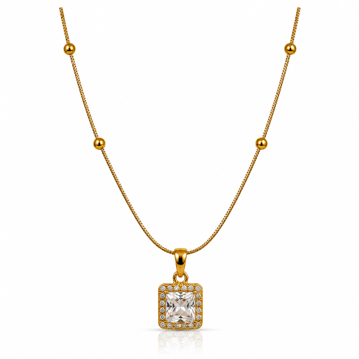 Elara Crystal Gold Necklace