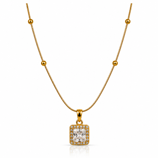 Elara Crystal Gold Necklace