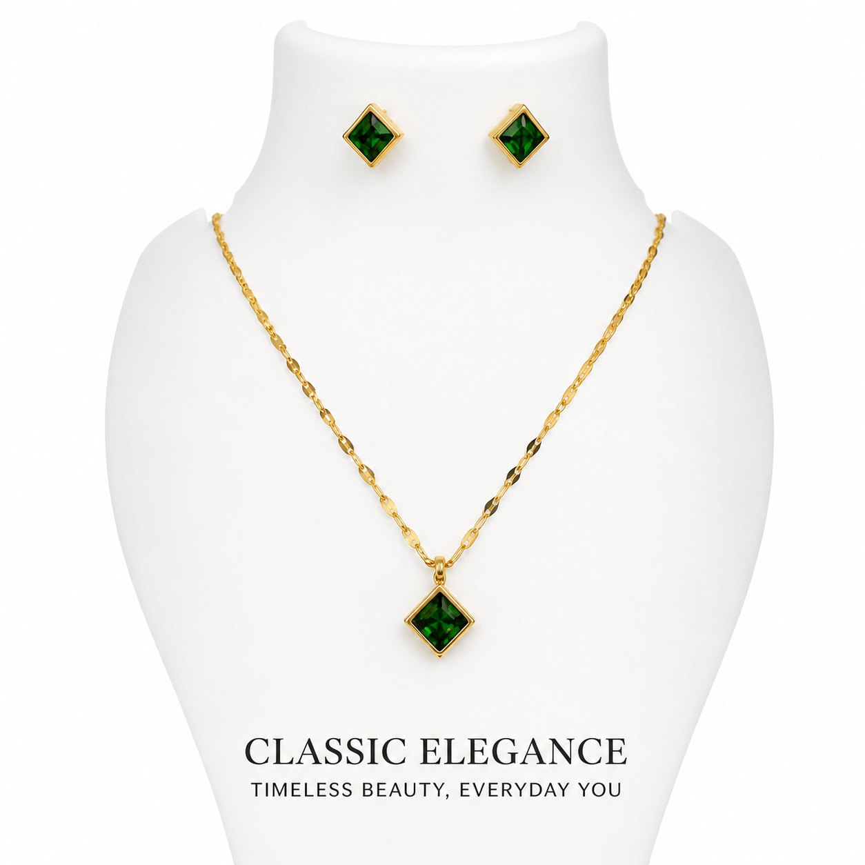 GREEN STONE NECKLACE