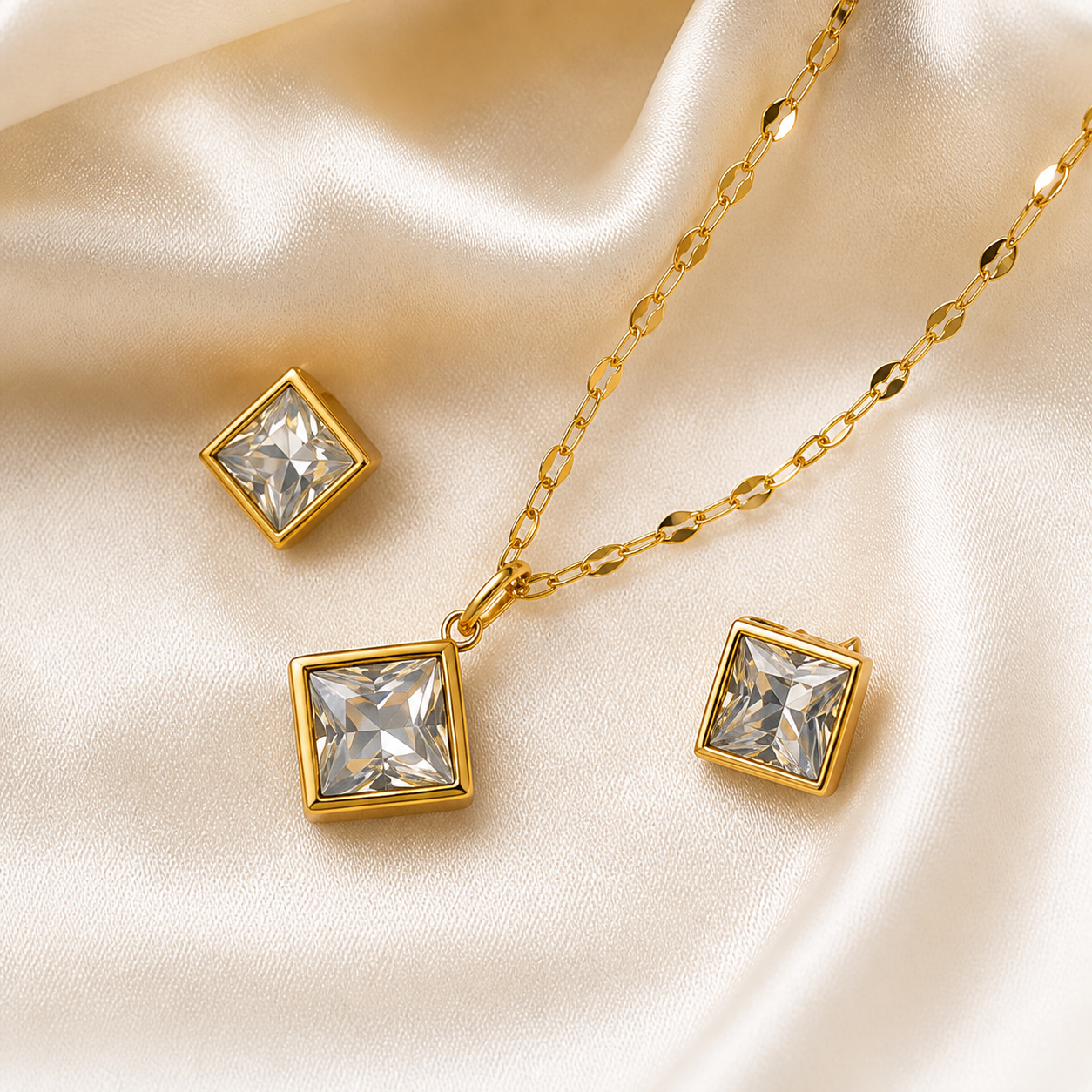 WHITE STONE NECKLACE