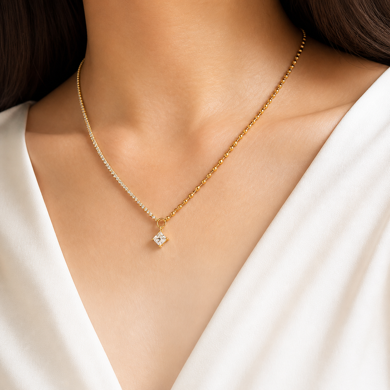 MINIMAL CRYSTAL NECKLASE