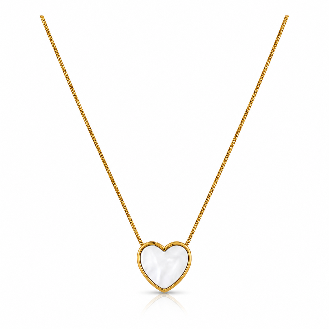 WHITE HEART NECKLACE
