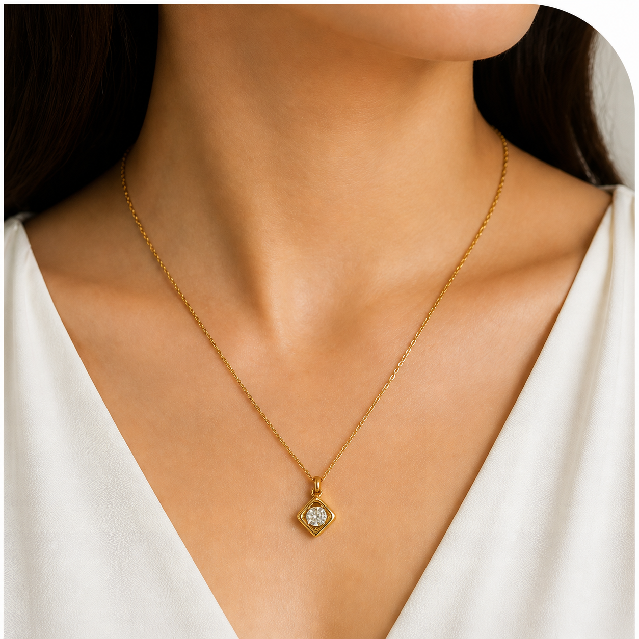 Chic Glow Drop Necklace