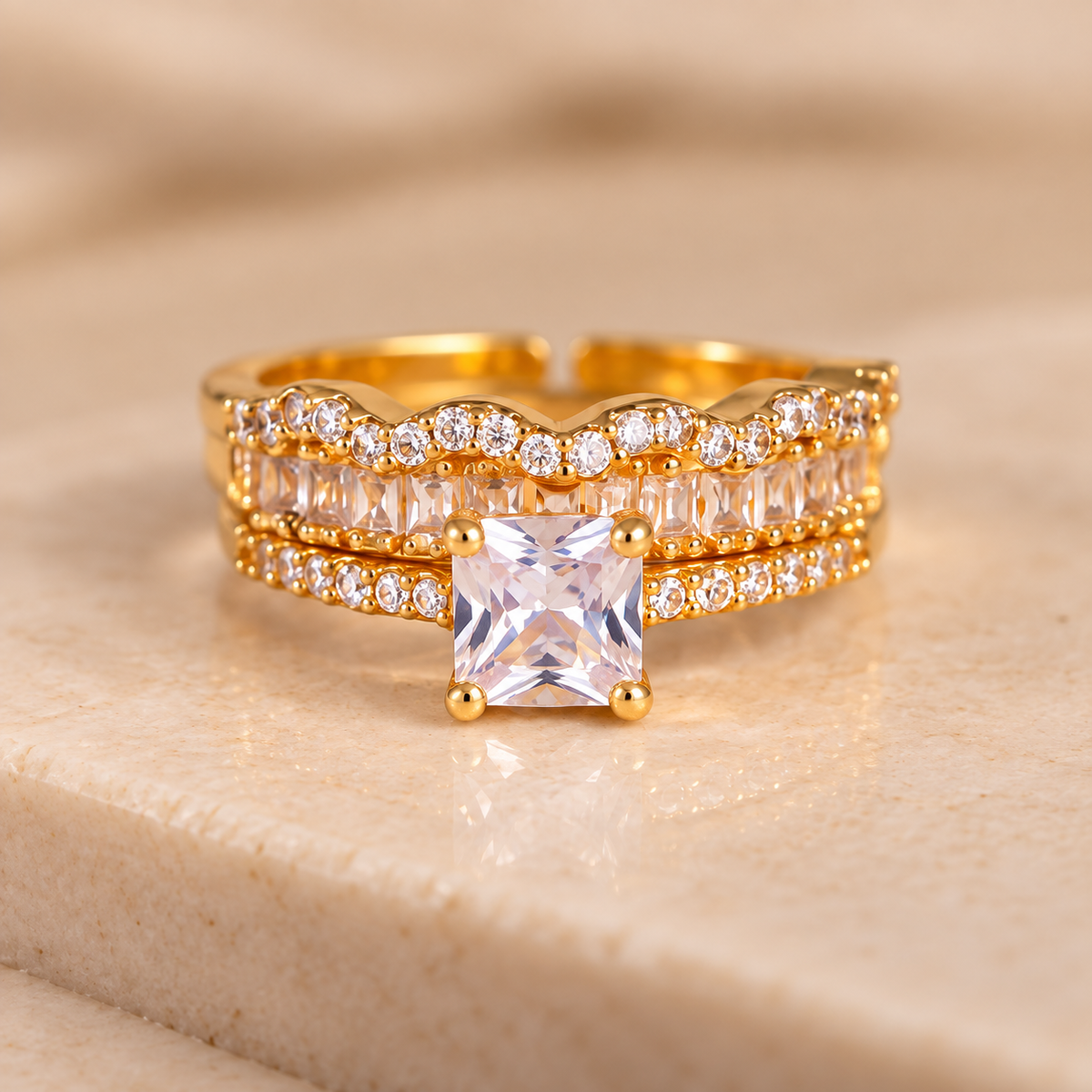 TWO LAYER ADJUSTABLE RING