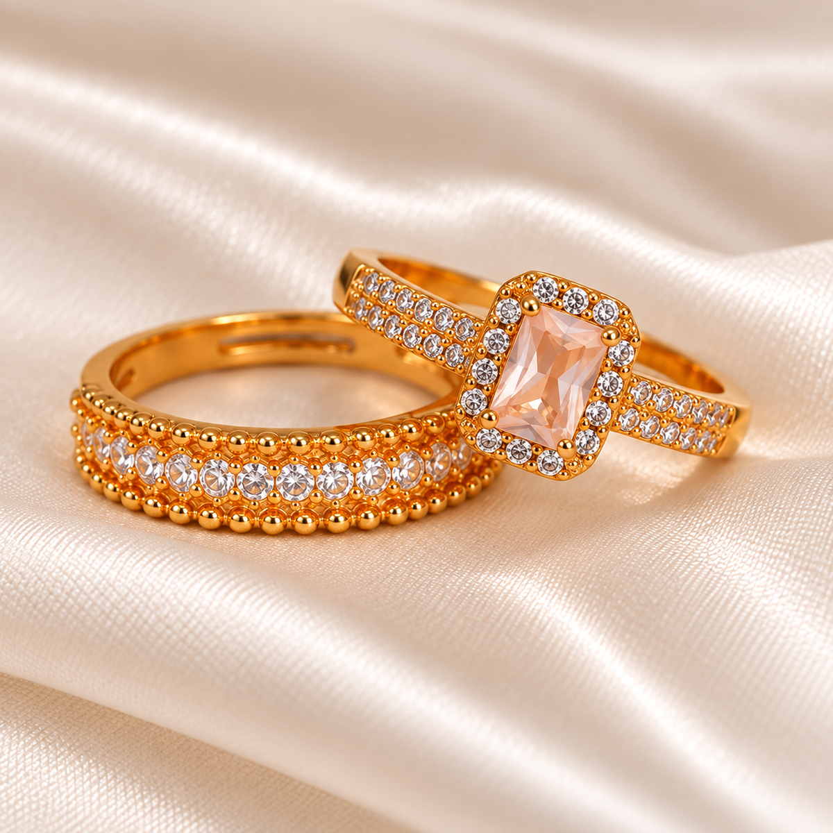 DAIMOND LAYER ADJUSTABLE RING