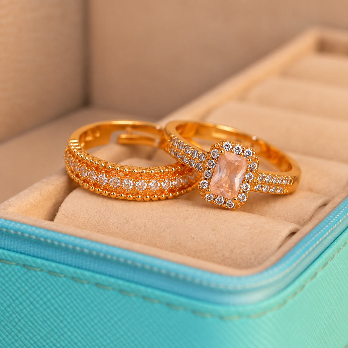 DAIMOND LAYER ADJUSTABLE RING
