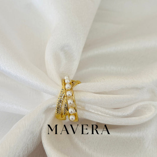 CROSS PEARL RING