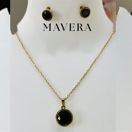 BLACK NECKLACE SET