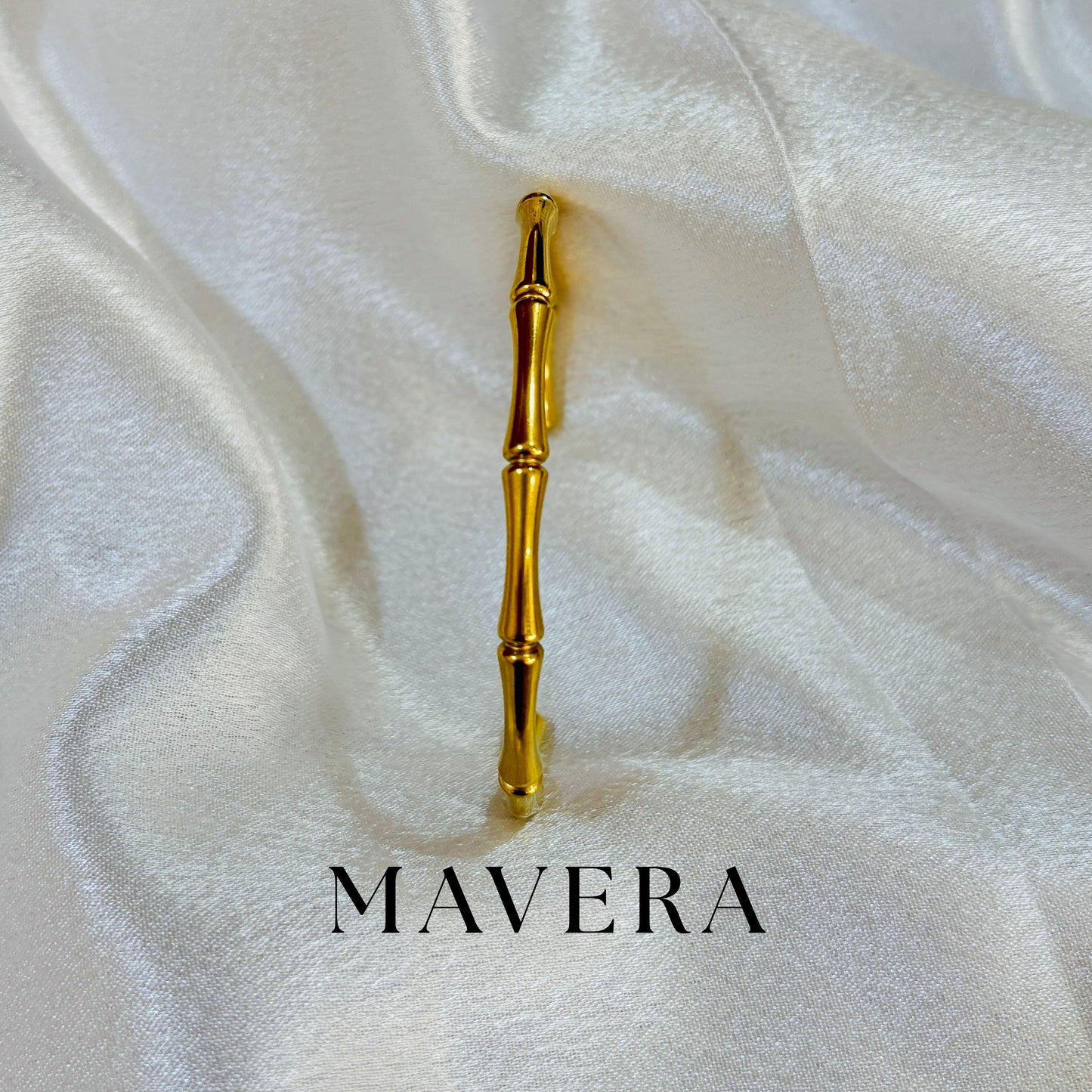 GOLD BAMBOO CUFF BRACELET