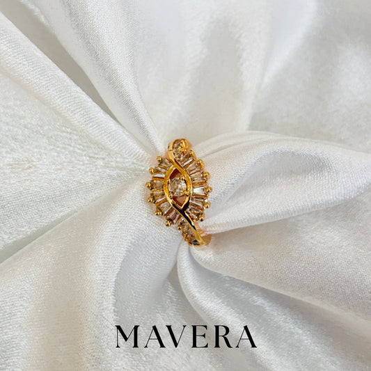 REGAL SUNBURST ROSE GOLD ADJUSTABLE RING