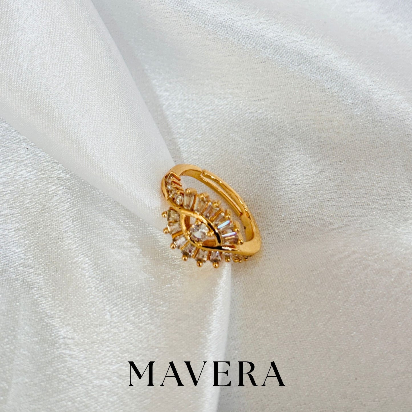 REGAL SUNBURST ROSE GOLD ADJUSTABLE RING