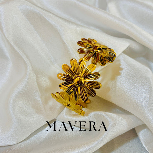 SUNFLOWER LUXE CUFF BRACELET