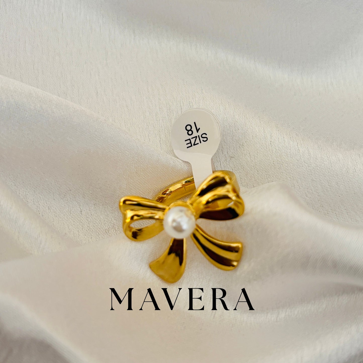 PEARL BOW RING