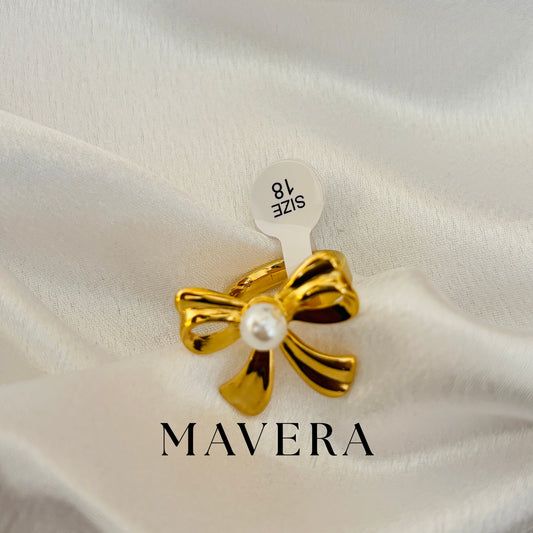 PEARL BOW RING