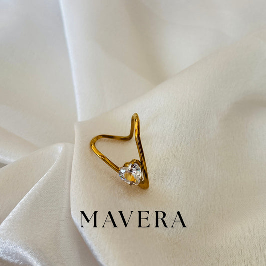 TRENDY VEE DIAMOND RING