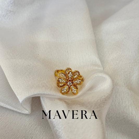 FLOWER SHAPE ADJUSTABLE RING